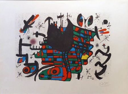 Litografia Miró - Homenatge A Joan Prats (planche 13) 