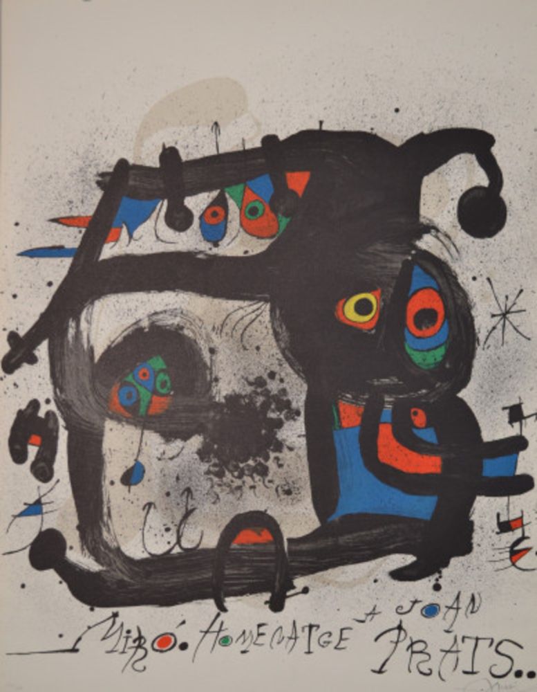 Litografia Miró - Homentage A Joan Prats - M852