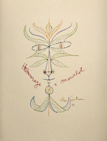 Litografia Cocteau - Hommage a Mourlot