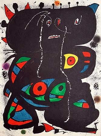 Litografia Miró - Hommage aux prix Nobel