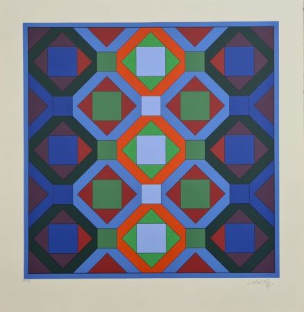 Serigrafia Vasarely - Hommage to Bach 