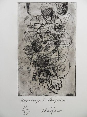 Incisione Kijno - Hommage à Gauguin