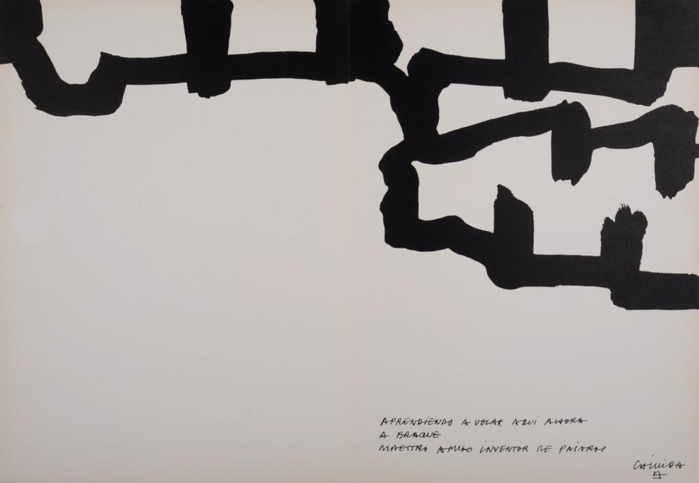 Litografia Chillida - Hommage à Georges Braque, 1964