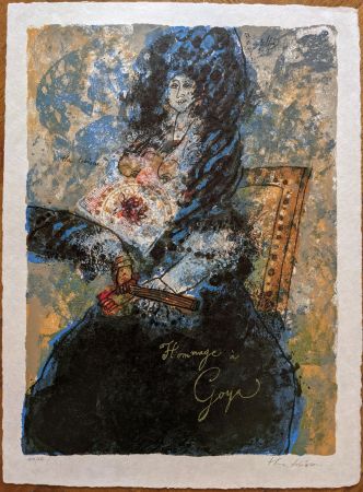 Litografia Tobiasse - Hommage à Goya
