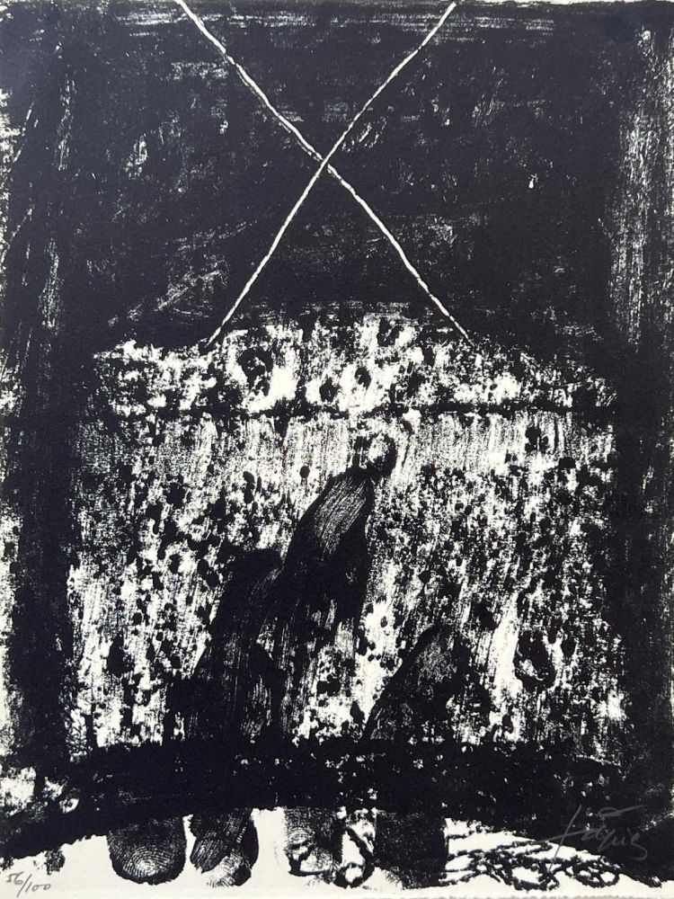 Litografia Tàpies - Hommage à Hans Arp 