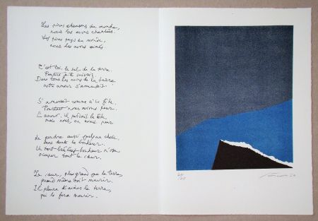 Litografia Santomaso - Hommage à Jean Cassou, 1970