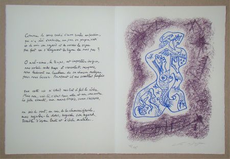 Litografia Masson - Hommage à Jean Cassou, 1978