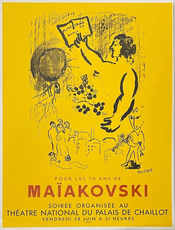 Manifesti Chagall - Hommage à Maïakovski