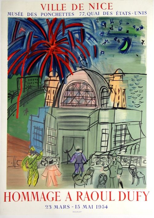 Litografia Dufy - Hommage à Raoul Dufy  Ville de Nice