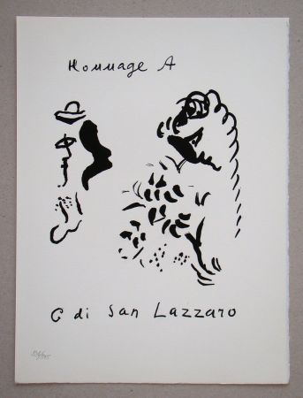 Litografia Chagall - Hommage à San Lazzaro