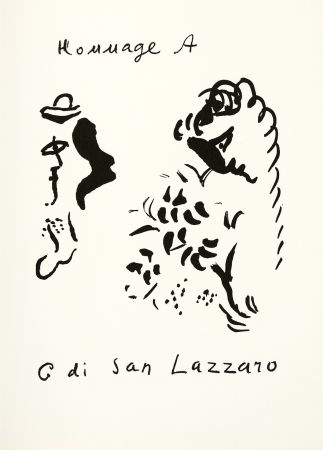 Litografia Chagall - Hommage à San Lazzaro