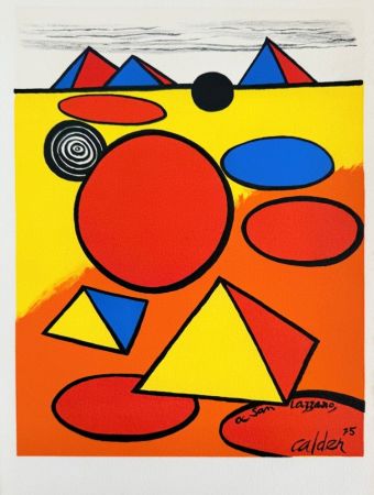 Litografia Calder - Hommage à San Lazzaro