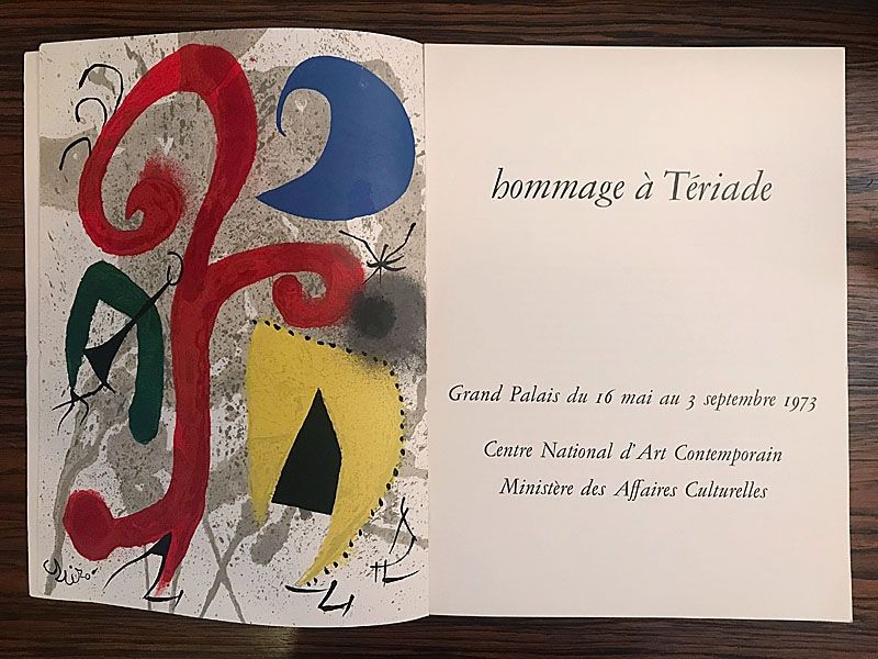 Libro Illustrato Miró - Hommage à Teriade