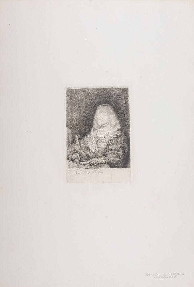 Rotocalcografia Rembrandt - Homme avec chaine et croix
