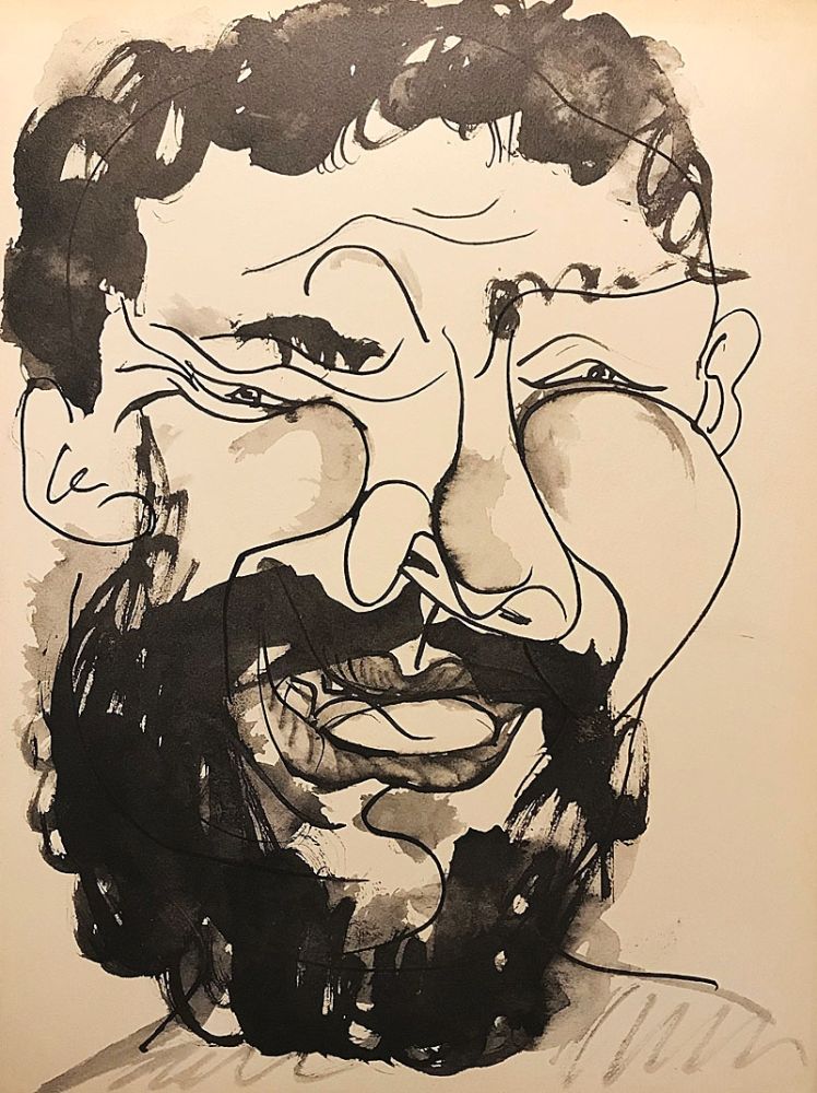Non Tecnico Picasso (After) - Homme barbu souriant