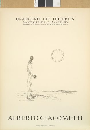 Litografia Giacometti - Homme debout et soleil