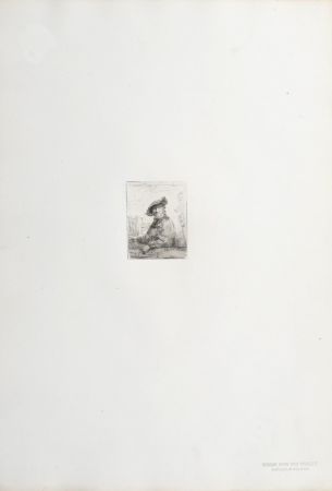 Rotocalcografia Rembrandt - Homme sous une treille