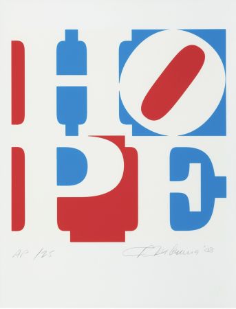 Serigrafia Indiana - Hope (Red, White, and Blue)