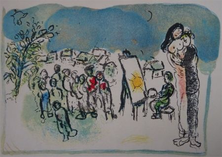 Litografia Chagall - Humanisme actif