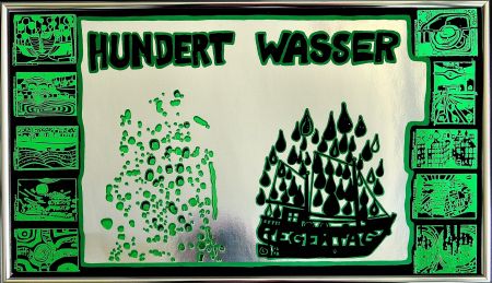 Serigrafia Hundertwasser - Hundertwasser a rainy day on the Regentag