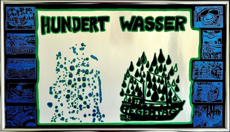 Serigrafia Hundertwasser - Hundertwasser a rainy day on the Regentag