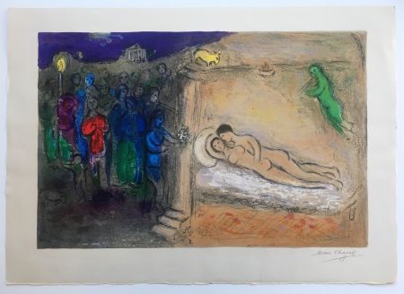 Litografia Chagall - HYMÉNÉE (de la suite Daphnis et Chloé - 1961)