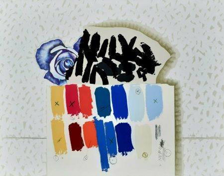 Litografia Pozzati - I campioni colorati