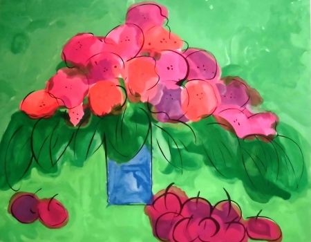 Litografia Ting - I Love Cherries and Flowers