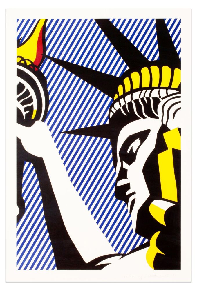 Serigrafia Lichtenstein - I Love Liberty, 1982