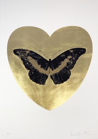 Serigrafia Hirst - I Love You - Gold Leaf/ Black/ Cool Gold