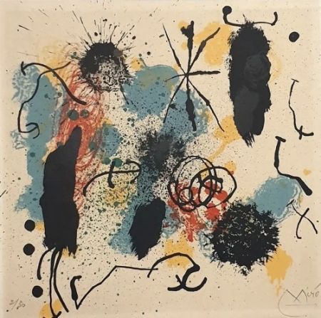 Litografia Miró - I Work Like a Gardener