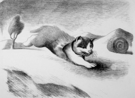 Litografia Grasselli - Il cucciolo selvatico