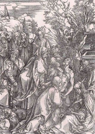 Incisione Durer - Il seppellimento