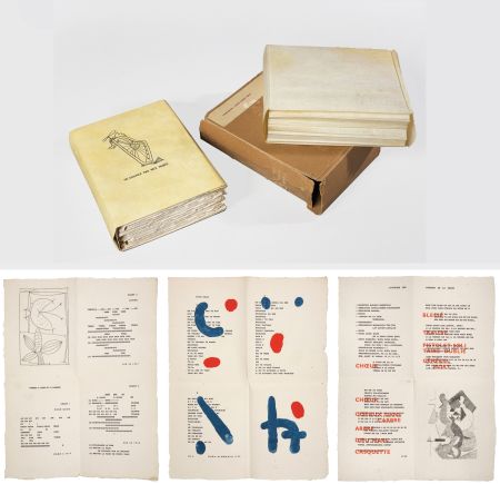 Libro Illustrato Picasso - Iliazd : POÉSIE DE MOTS INCONNUS.  Arp, Dominguez, Matisse, Picasso, Braque, F. Léger, Wols, Chagall, Giacometti, Miró, etc. (1949)