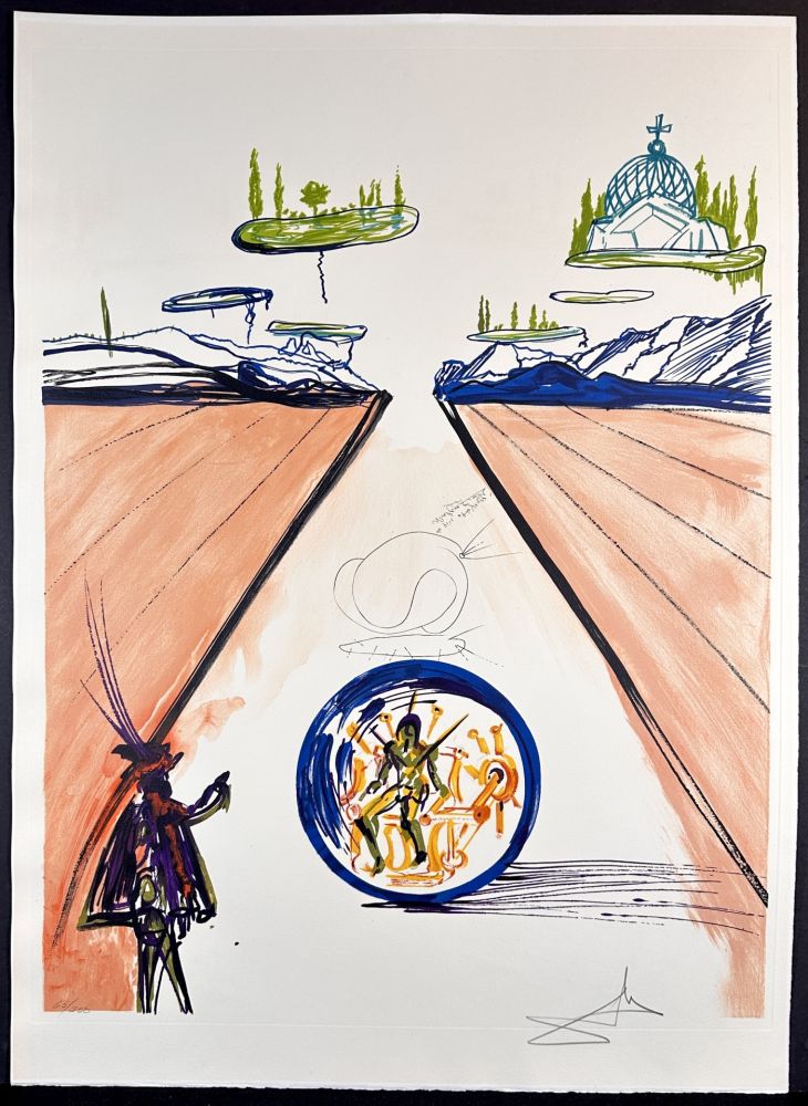 Incisione Dali - Imaginations & Objects of The Future Intra-Uterine Paradisiac Locomotion