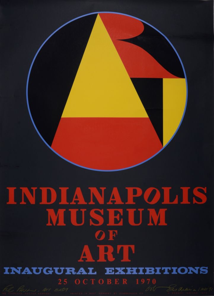 Serigrafia Indiana - Indianapolis Museum of Art, Inaugural Exhibitions, 1970 - Hand-signed