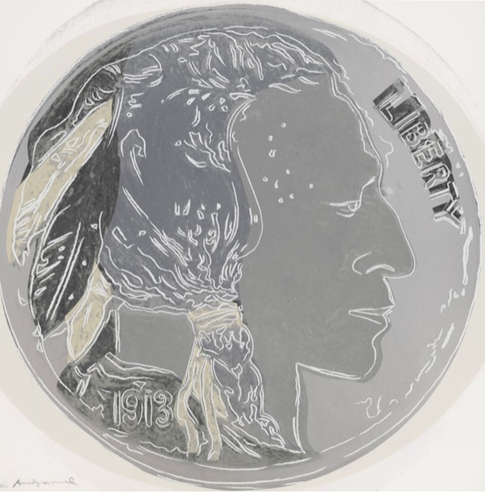 Serigrafia Warhol -  Indians Head Nickle (FS II.385)