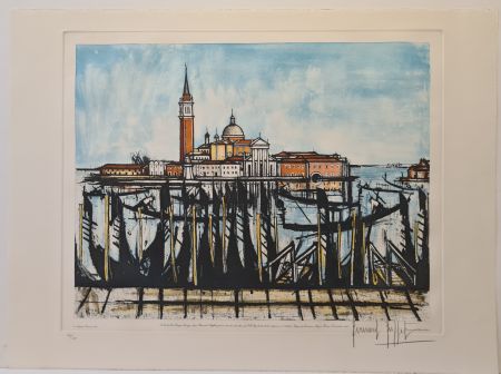 Incisione Buffet - Isola di San Giorgio Venezia 