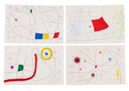 Libro Illustrato Miró - J. Dupin : L'ISSUE DÉROBÉE. 11 gravures + 5 signées (1974)