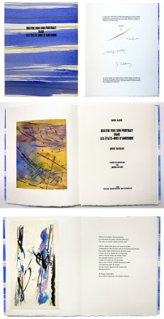 Libro Illustrato Baltazar - James Sacré : Quatre fois son portrait dans les États-Unis d'Amérique. Deux encres originales et 4 gravures rehaussées (2012) 