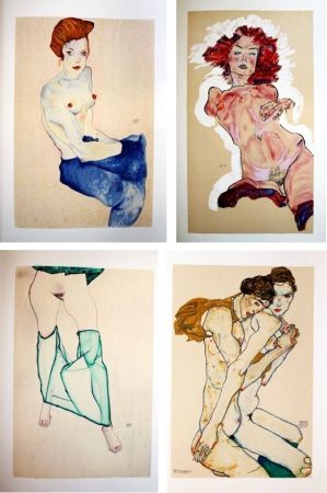 Libro Illustrato Schiele - Jane Kallir. SCHIELE EROTICA. 20 LITHOGRAPHIES. Le porfolio complet (Anthèse 2007)