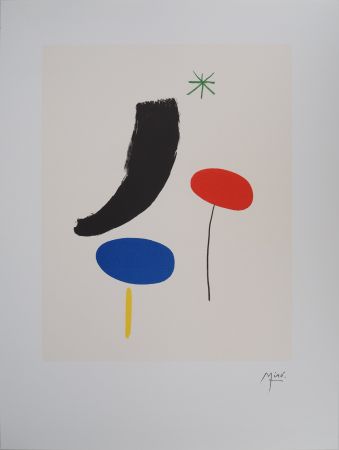 Litografia Miró - Jardin poétique sous les étoiles