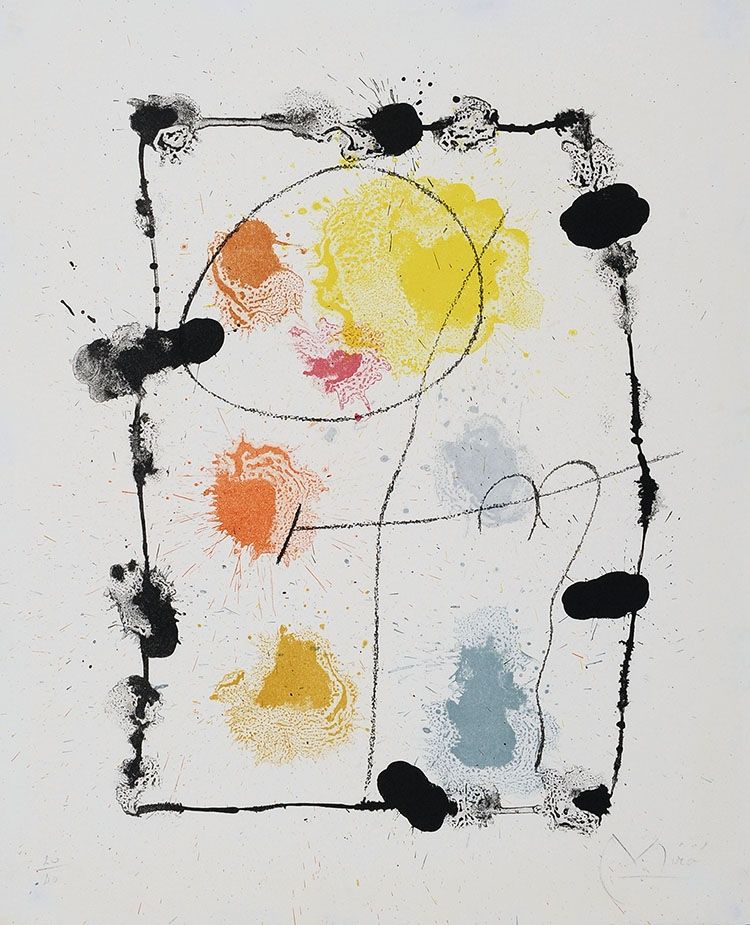 Litografia Miró - Je travaille comme un jardinier (I work like a gardener), 1963