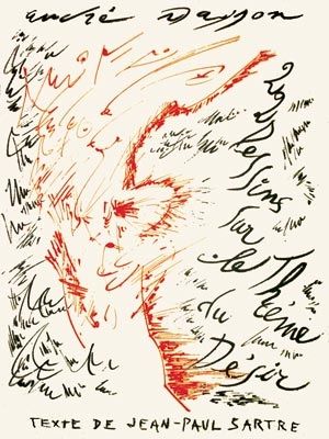 Litografia Masson - Jean-Paul Sartre : Vingt-deux dessins sur le thème du désir