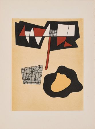 Litografia Magnelli - Jean Arp - Alberto Magnelli - Sophie Taeuber, Aux Nourritures Terrestres, 1950 