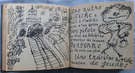 Libro Illustrato Dubuffet - Jean PAULHAN : LA MÉTROMANIE ou les dessous de la capitale. Calligraphié et orné de dessins par son ami Jean Dubuffet.