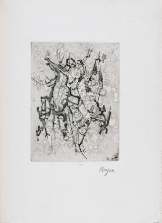 Libro Illustrato Bryen - Jepeinsje. Poème et eau-forte de Camille Bryen (1955)