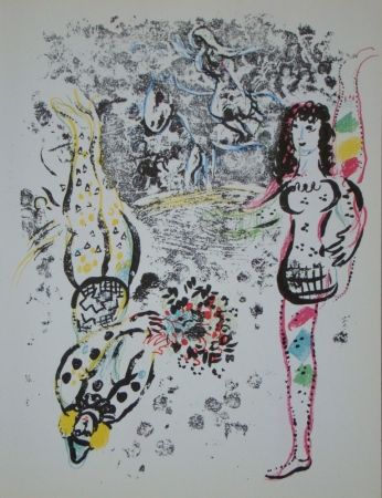 Litografia Chagall - Jeu des acrobates