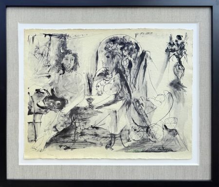 Litografia Picasso - Jeune faune, femme et enfant