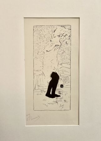 Litografia Bonnard - Jeune femme aux bas noirs (1893)